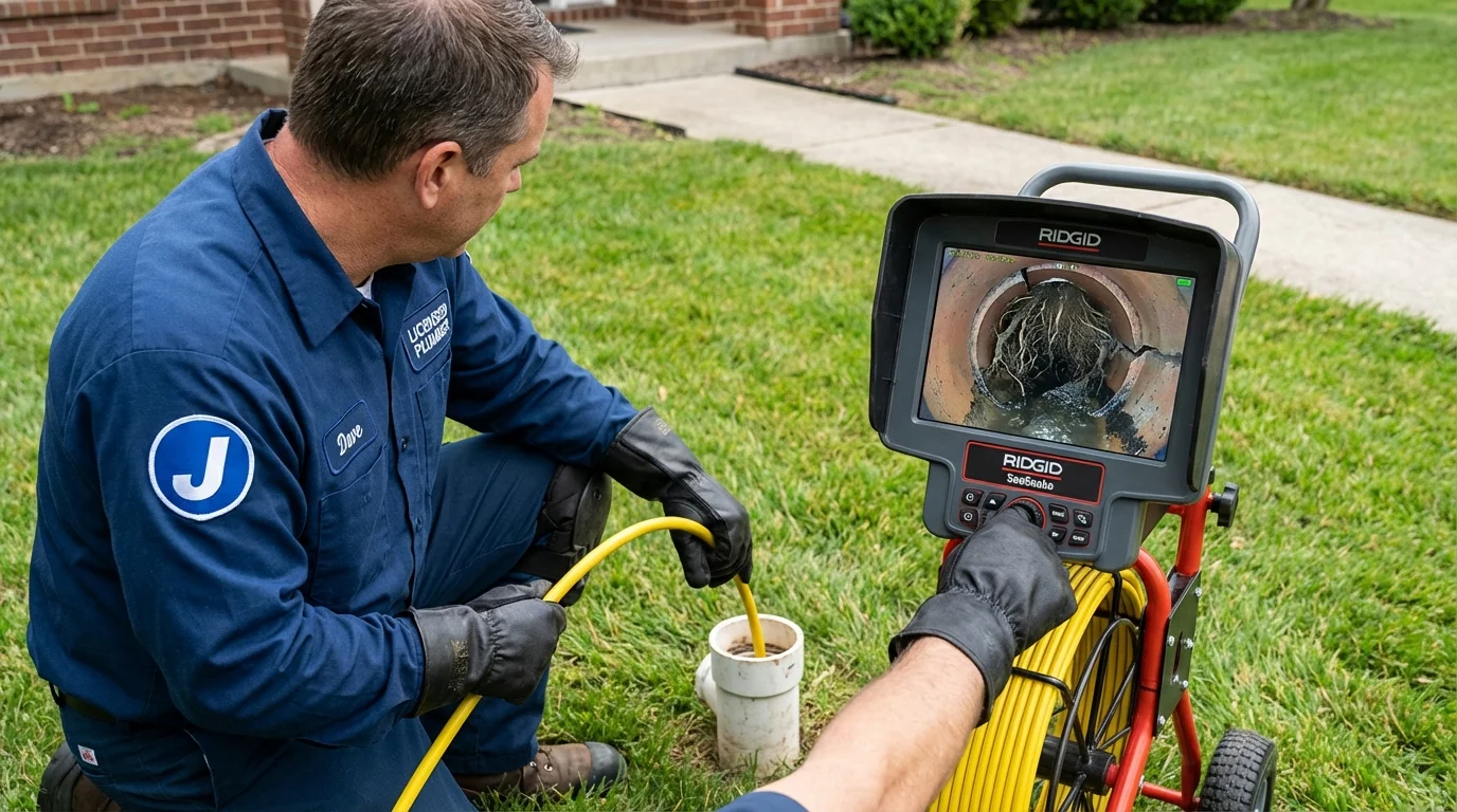 Sewer camera inspection being performed by Johns Plumbing LLC in Montara