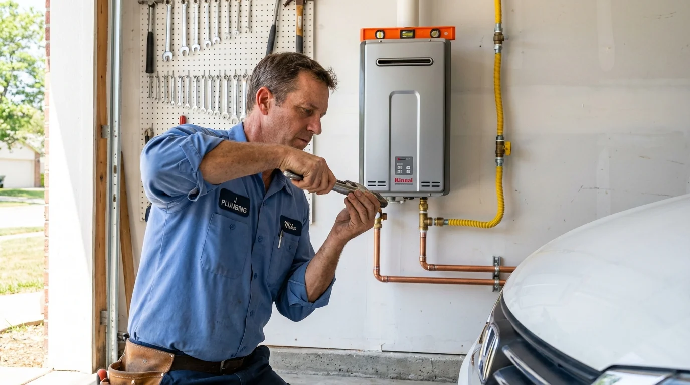 Tankless water heater installation by a Johns Plumbing LLC plumber in Montara